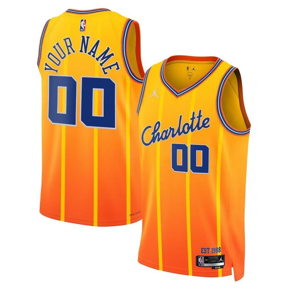 Charlotte Hornets 2026-27 City Edition Orange Jersey - detail