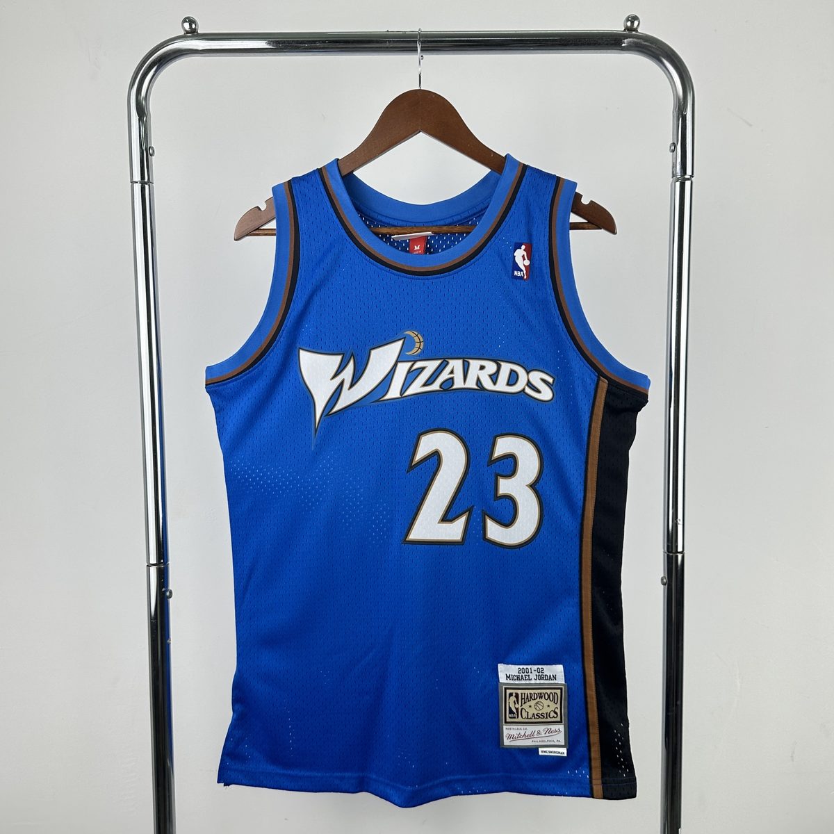 Washington Wizards 01/02 Season Retro Heat-Pressed Swingman Blue #23 Michael Jordan Jersey