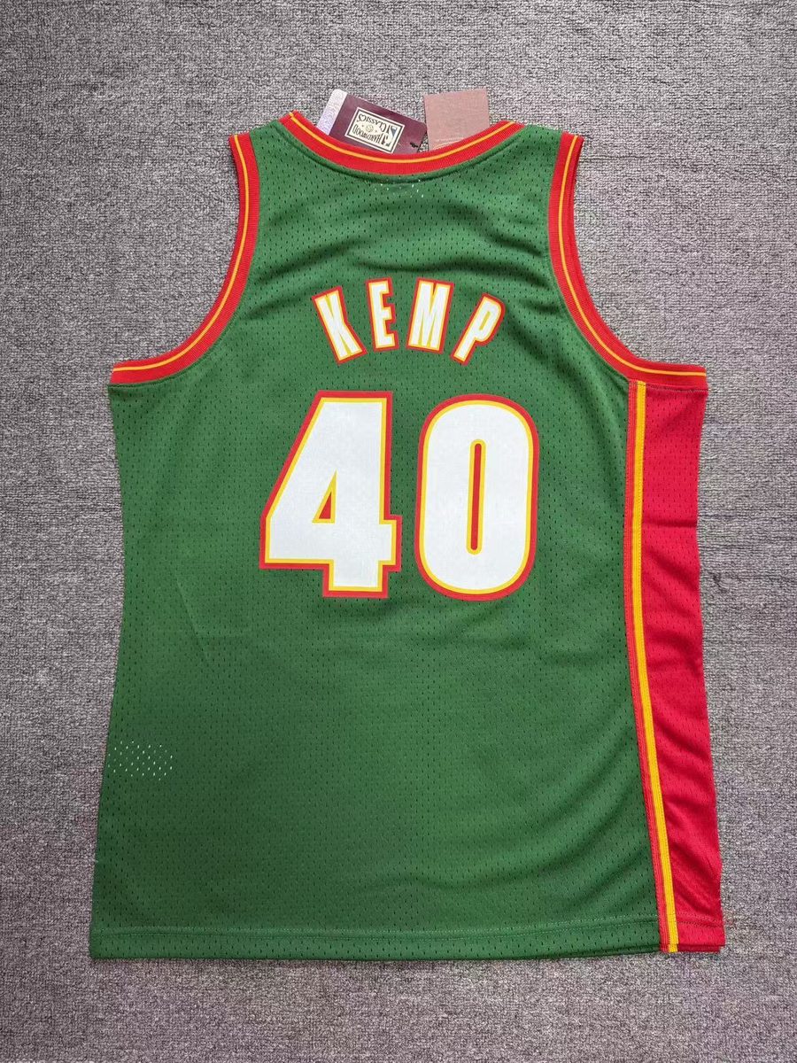 Seattle SuperSonics 1995-96 Season Throwback Heat-Pressed Swingman Jersey #40 Sam Cassell - detail