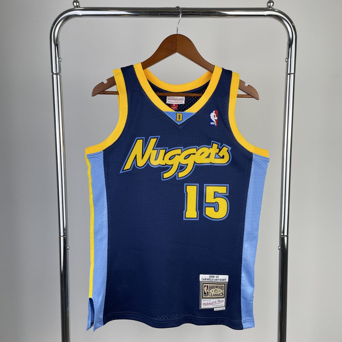 Denver Nuggets 2006-07 Season Swingman Throwback Jersey Navy #15 Carmelo Anthony