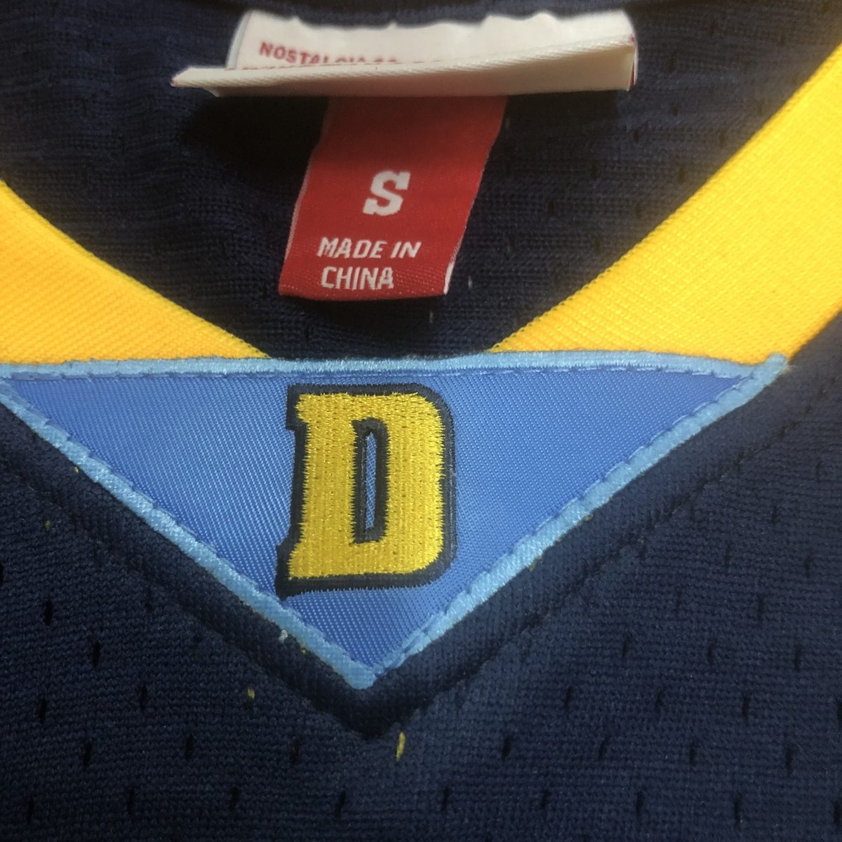 Denver Nuggets 2006-07 Season Swingman Throwback Jersey Navy #15 Carmelo Anthony - detail