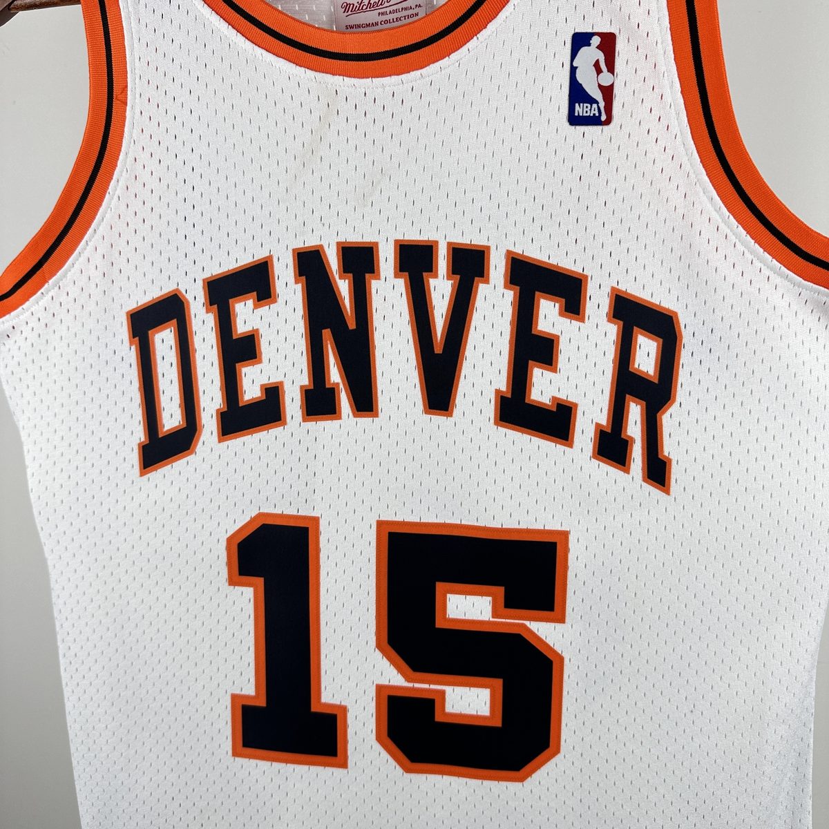 Swish MN Heat-Pressed Throwback Jersey: Denver Nuggets 2006-07 ABA Retro Night 15 Carmelo Anthony - detail