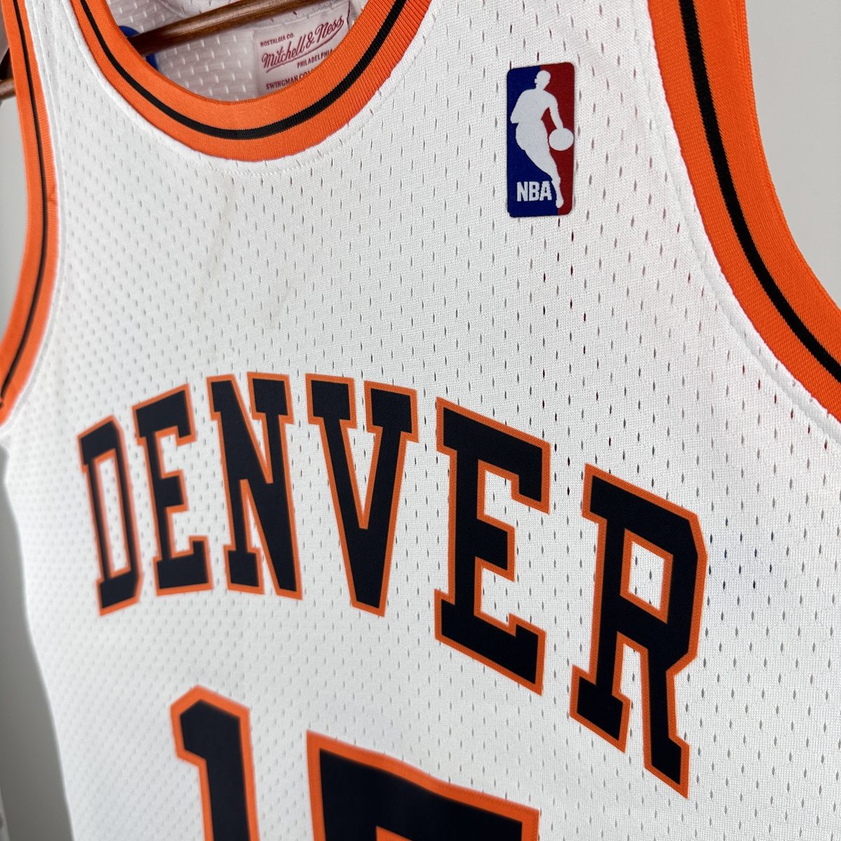 Swish MN Heat-Pressed Throwback Jersey: Denver Nuggets 2006-07 ABA Retro Night 15 Carmelo Anthony - detail
