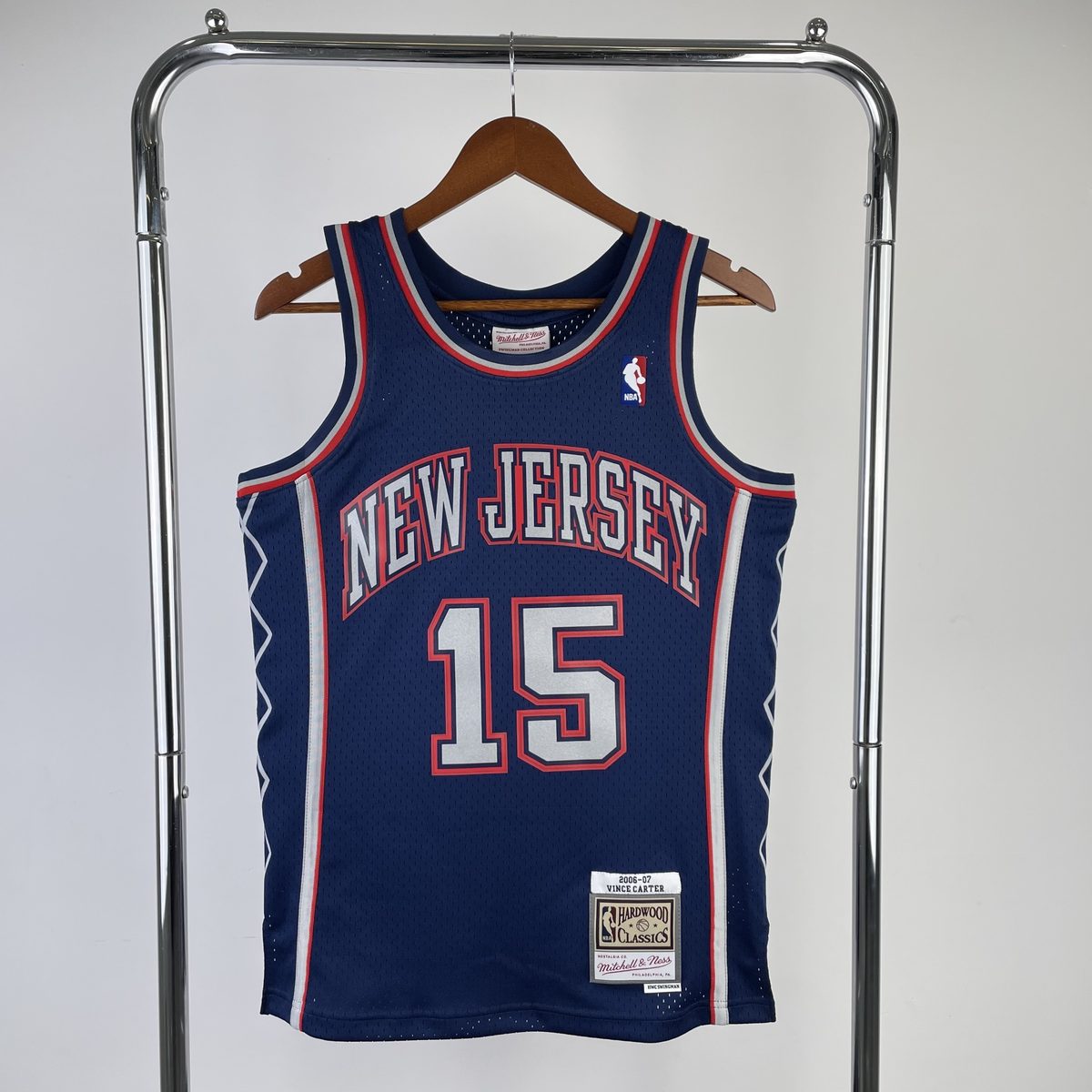 New Jersey Nets 2006-07 Season Throwback Swingman Navy #15 Vince Carter