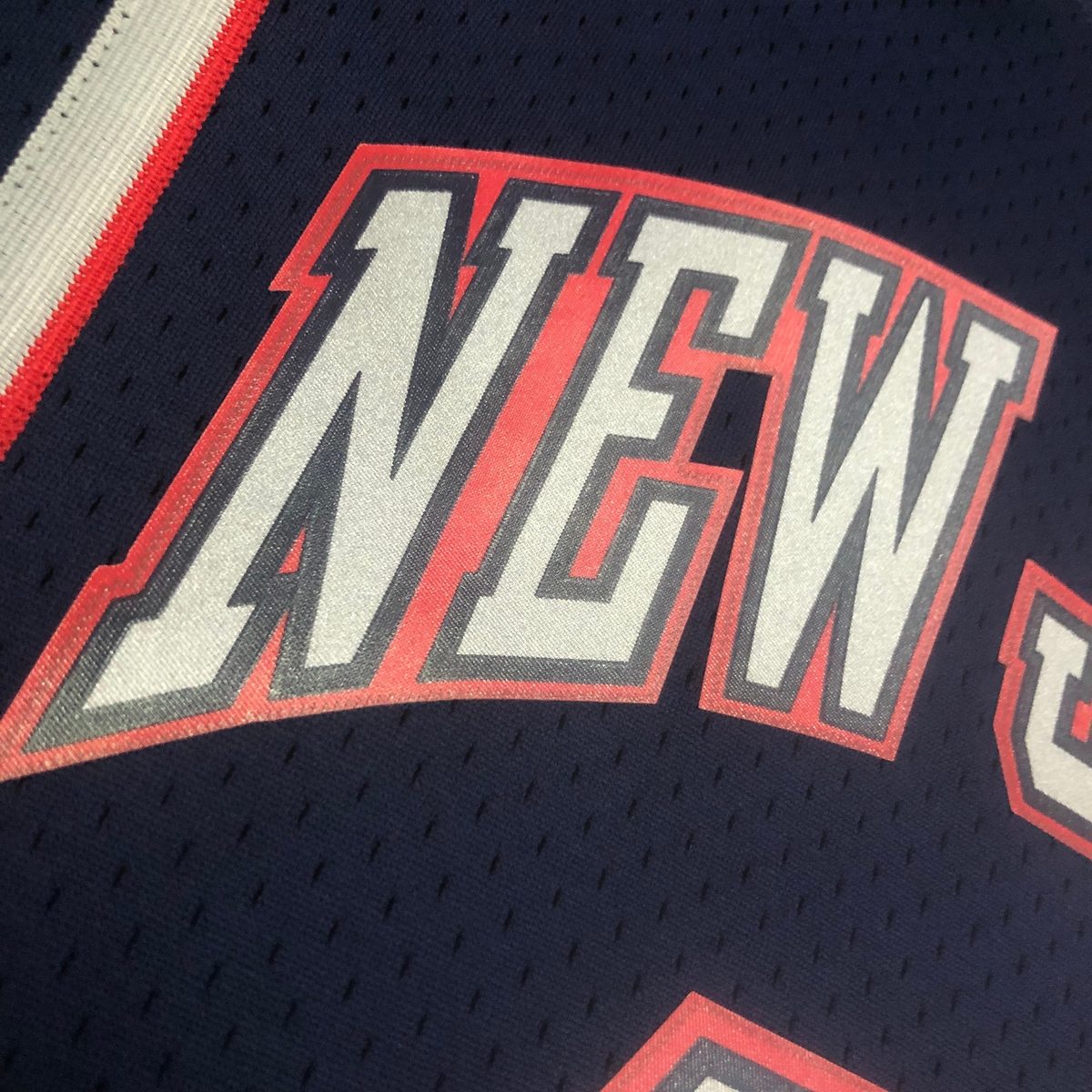 New Jersey Nets 2006-07 Season Throwback Swingman Navy #15 Vince Carter - detail