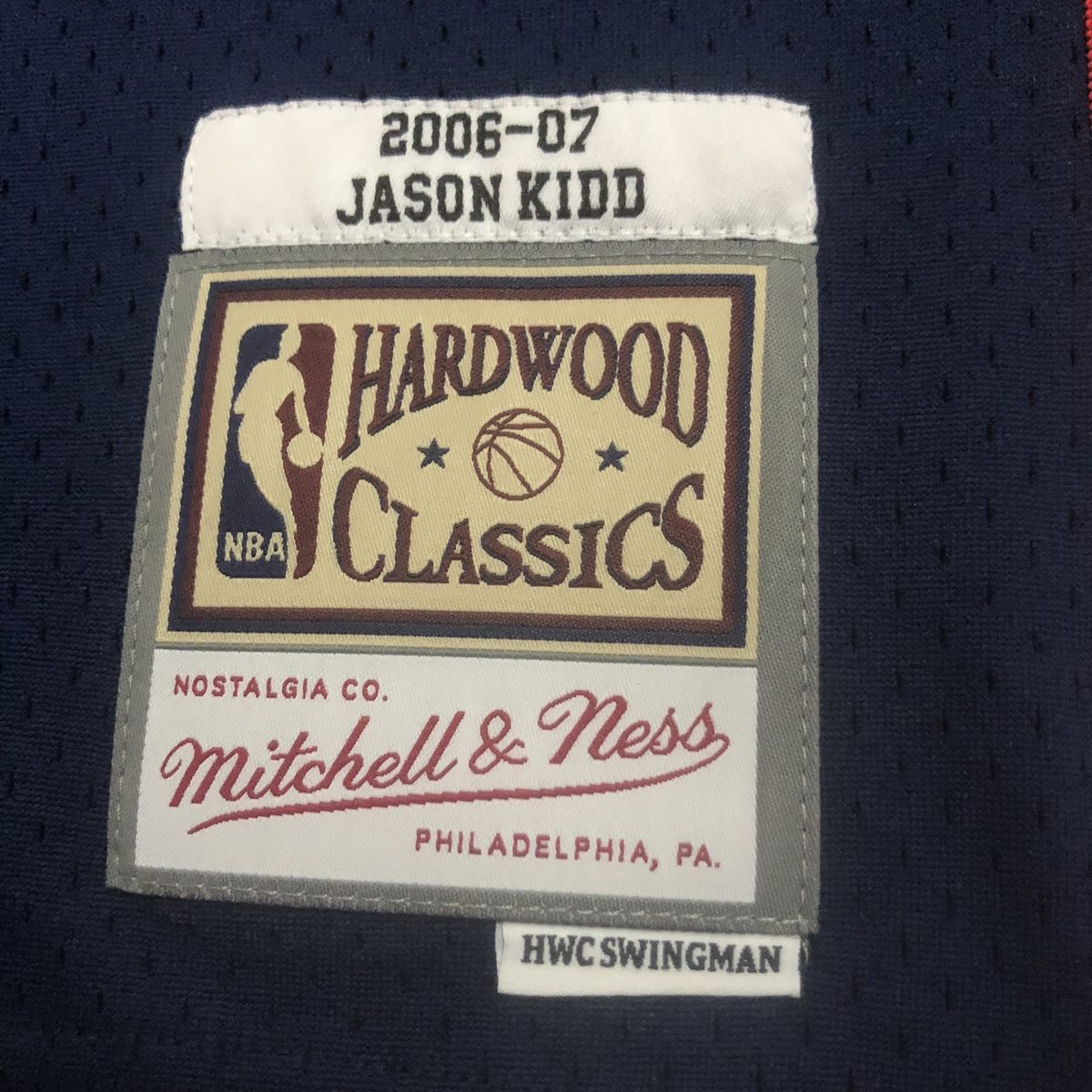 New Jersey Nets 2006-07 Season Throwback Swingman Jersey Navy #5 Jason Kidd - detail