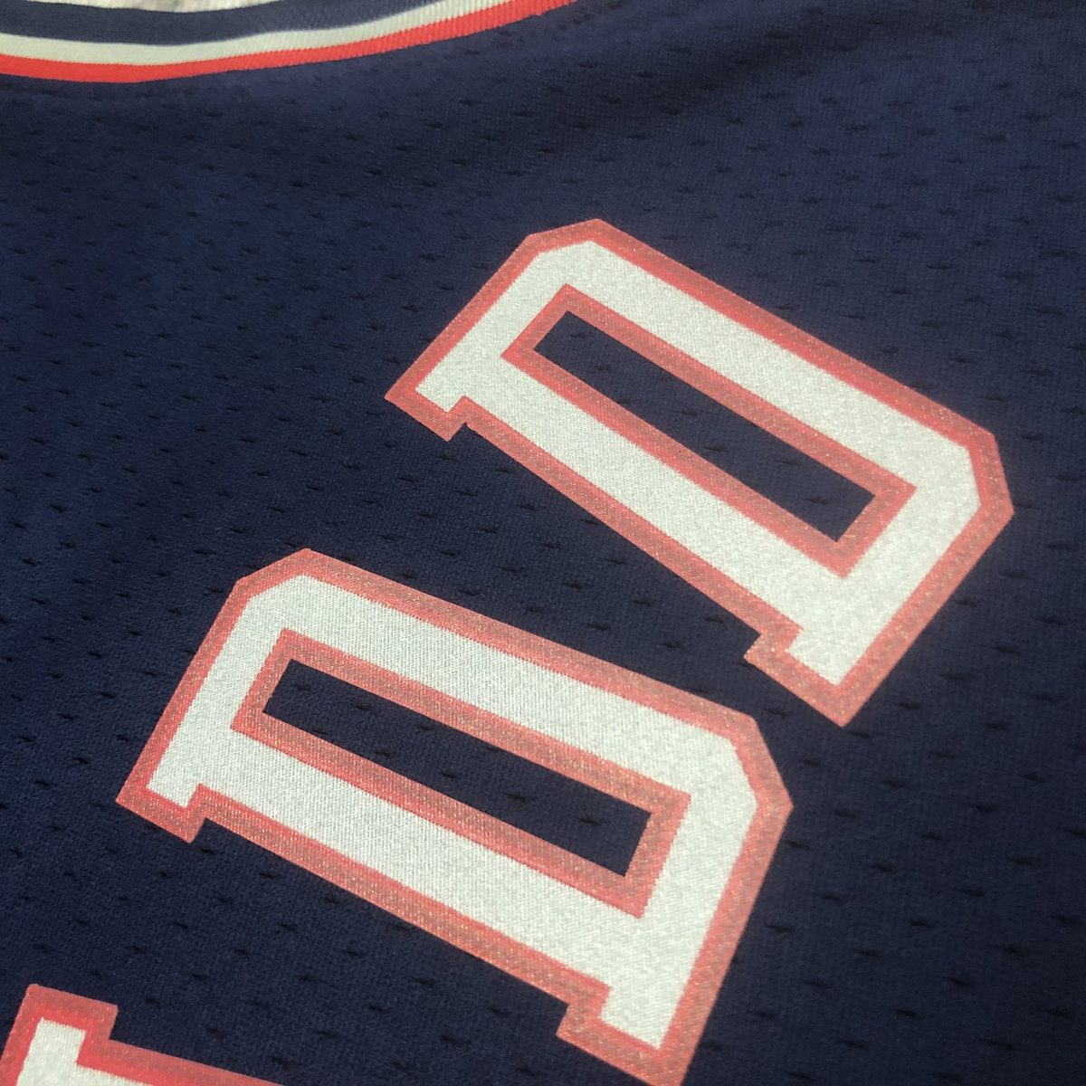 New Jersey Nets 2006-07 Season Throwback Swingman Jersey Navy #5 Jason Kidd - detail