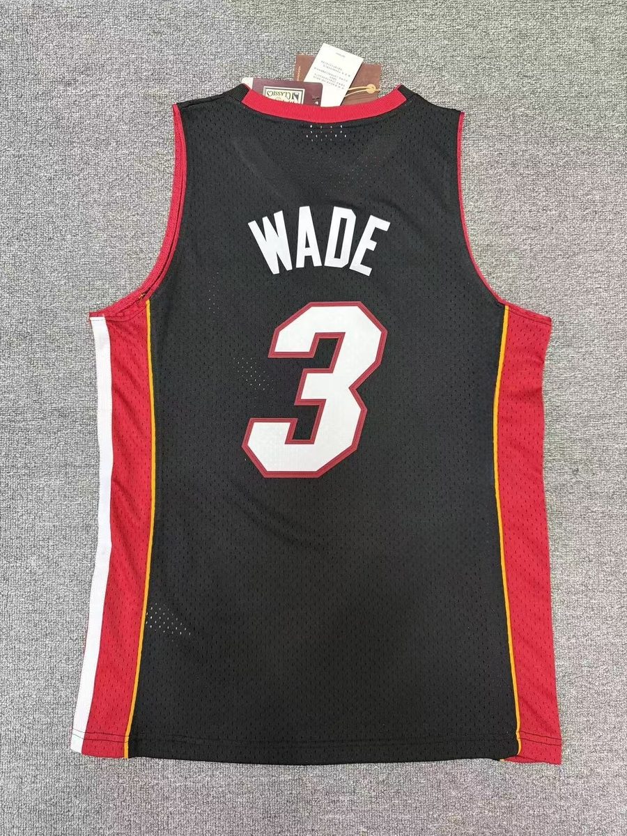 Heat 2012-13 Season Throwback Swingman Jersey Black #3 Wade - detail