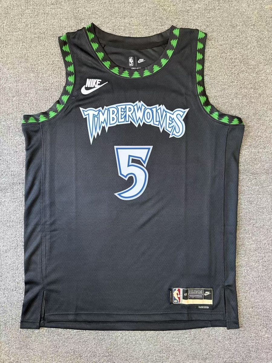 Minnesota Timberwolves 2026-27 Season Throwback Black Jersey