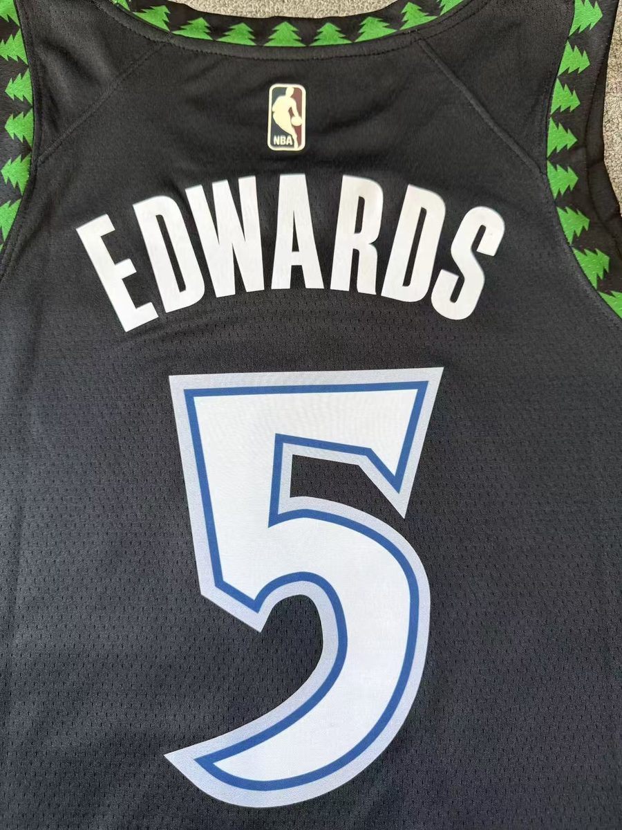 Minnesota Timberwolves 2026-27 Season Throwback Black Jersey - detail