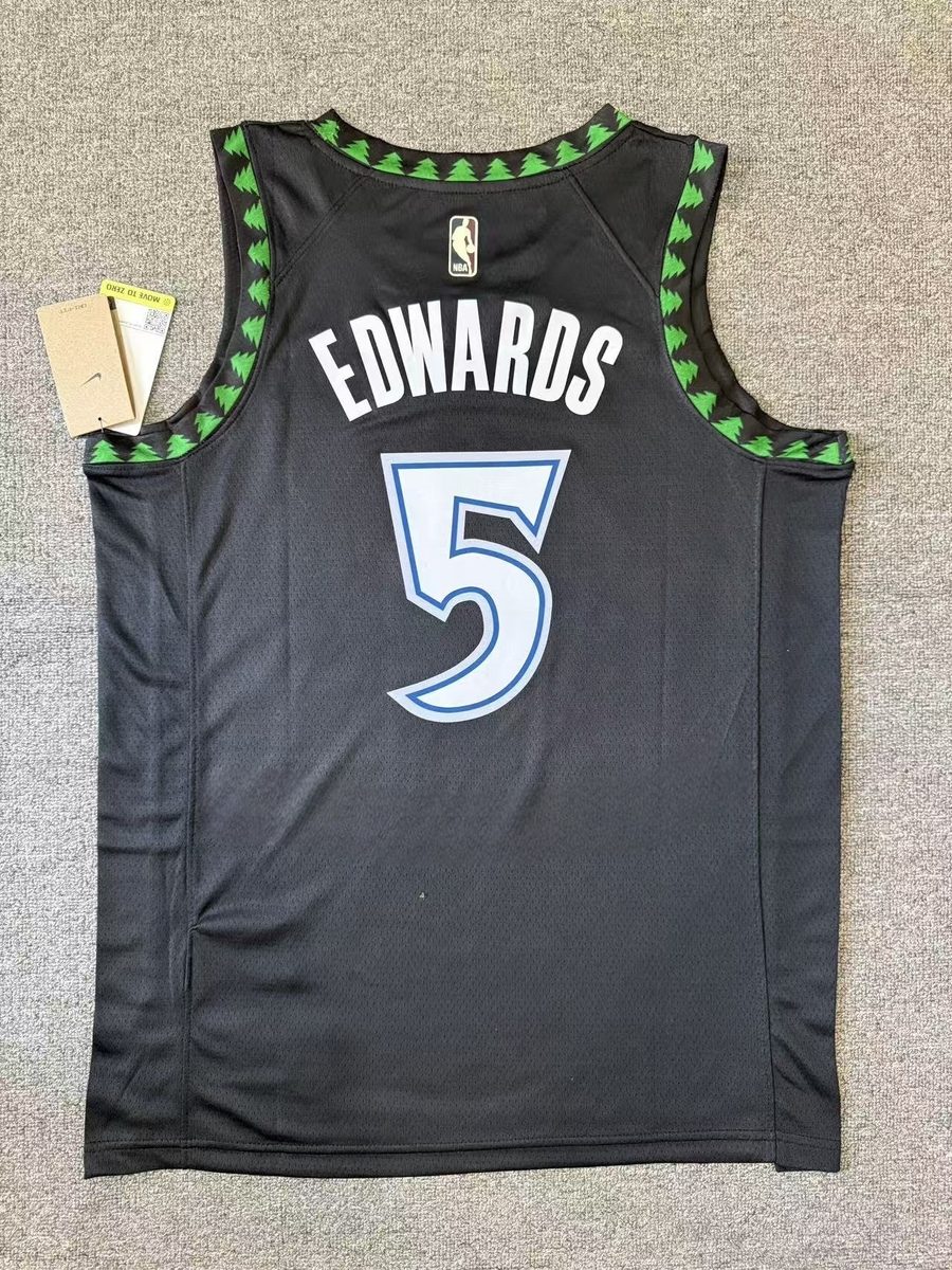 Minnesota Timberwolves 2026-27 Season Throwback Black Jersey - detail