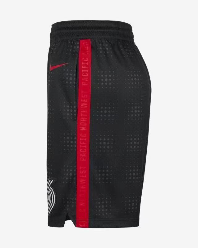 Portland Trail Blazers 2025-26 Season City Edition Black Basketball Shorts - detail
