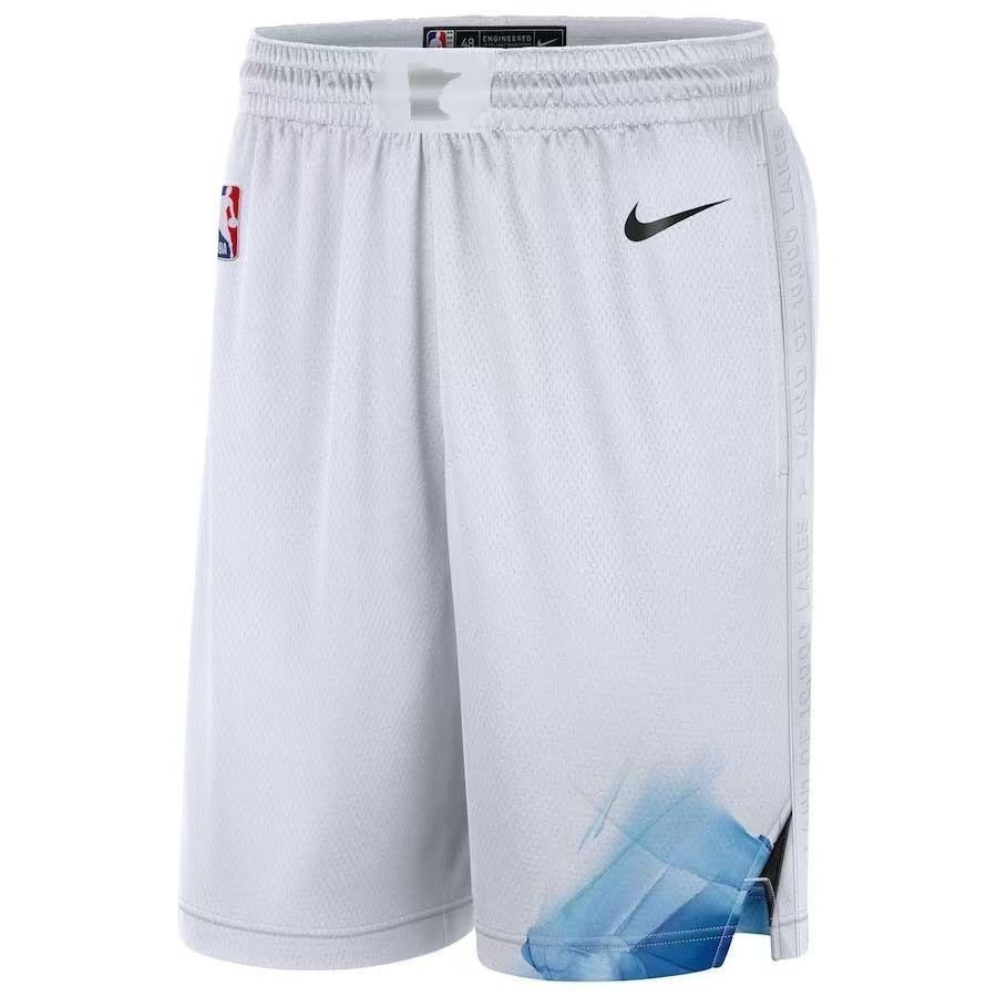 Minnesota Timberwolves 2025-26 Season City White Shorts