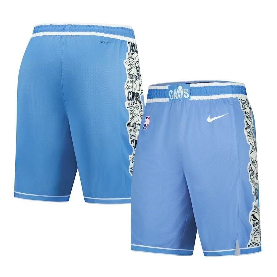 Cleveland Cavaliers 2025-26 Season City Blue Shorts