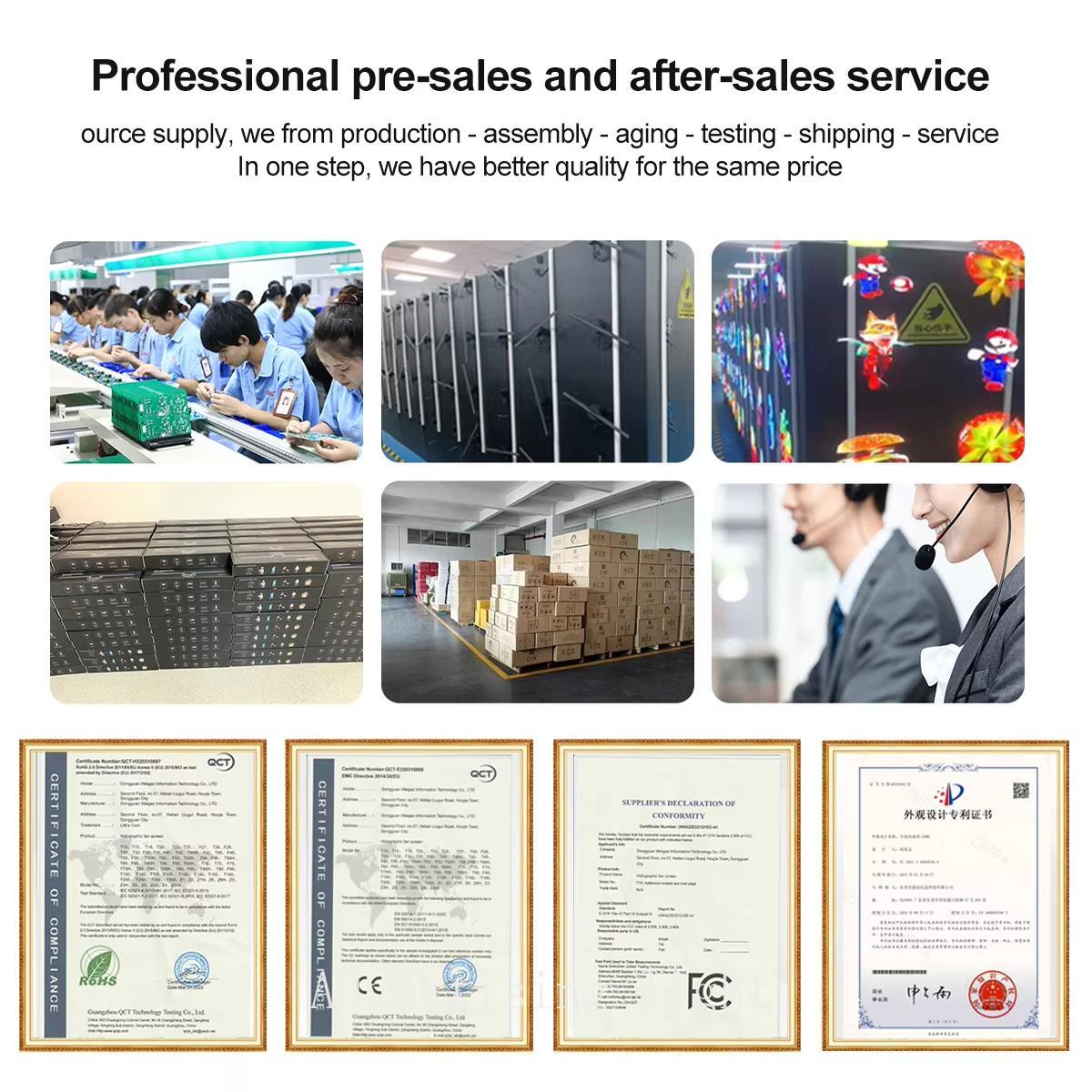 50cm 2 Blades 3D Hologram Projector Fan Led Display Projectors Lamp Sign Holographic Lamp Store Bar Mall Advertising Logo Light