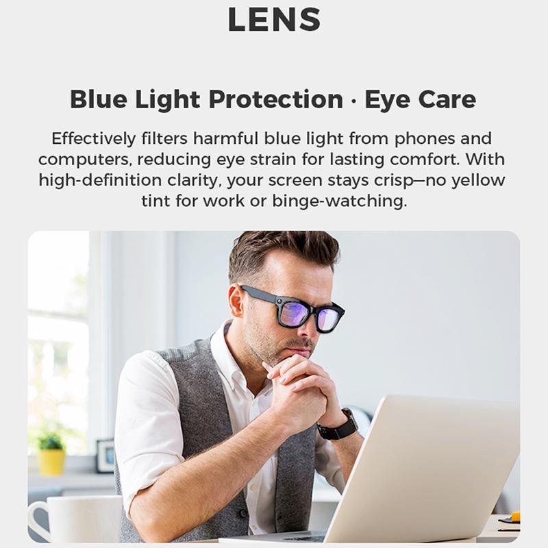 AI Smart Glasses GPT 6K HD Mini Camera Bluetooth Call Voice Assistant Control Smart Sports Wearable Glasses For Men Women 2025 Transparent Mirror