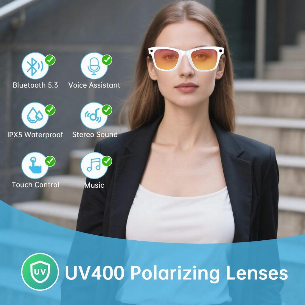 4K HD Smart Glasses AI GPT Camera BT&WIFI Call 270Mah Voice Assistant Simultaneous interpretation Identify Objects Smart Glasses Magnetic Memory Wearable - Image 4