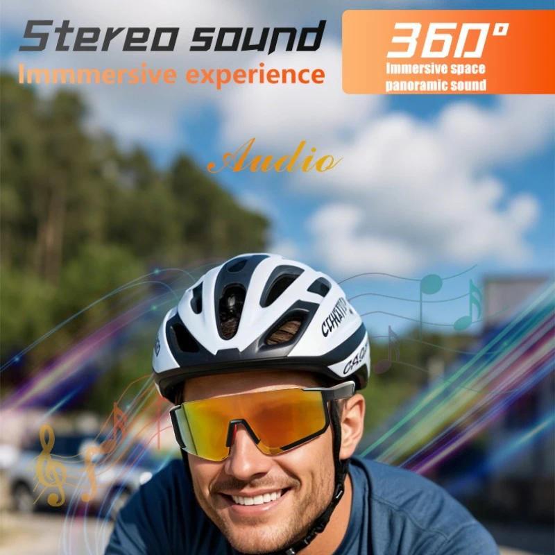 QY-Pro1 Bluetooth  Smart Glasses AI Intelligent Translation Sunglasses Voice Remote Control Music Eyewear Waterproof Eyeglasses Automatic Button Magnetic Wearable Black-Yellow Orange - Image 5