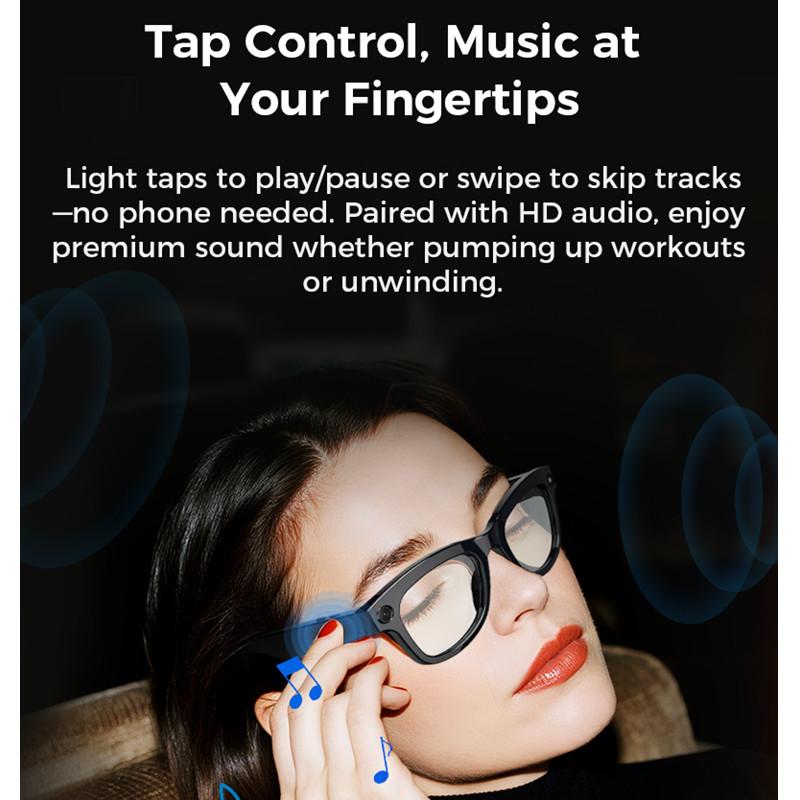 2025 New AI Smart Glasses 800W Pixel ENC Noise Reduction Phone Call Minutes AI Translation Multi functional Men's Women's Glasse Bluetooth Camera - Image 4