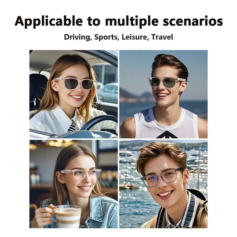 MZ06 Smart Glasses Bluetooth5.3 Wireless Call Music Playback Earphone Anti Blue Light UV Protection Sunglasses for Men Women Magnetic Wearable - Image 5