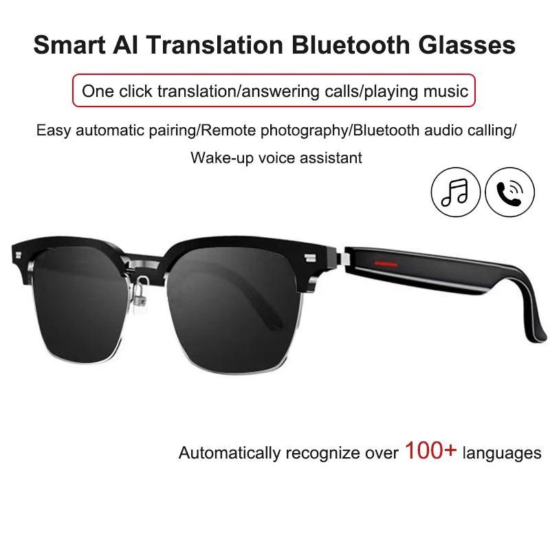 3 in 1 Smartglasses & Translator & Headset with Microphone Voice Assistant Bluetooth Call Camera Control Smart Bluetooth Glasses