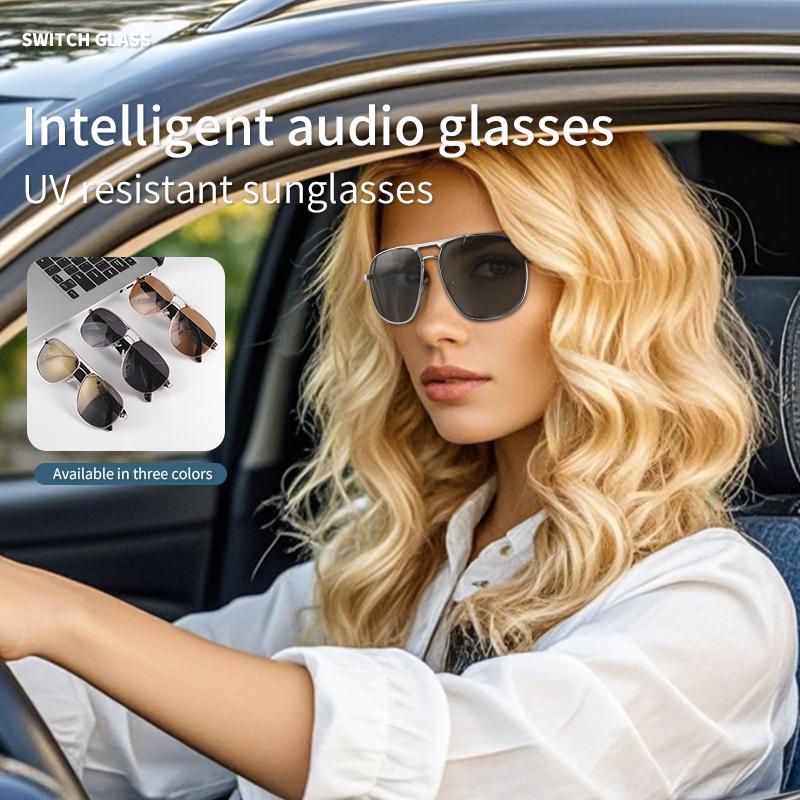 GS02 AI smart glasses bluetooth call stereo music hands-free anti-blue light Color Changing smart sunglasses sports sunglasses - Image 2