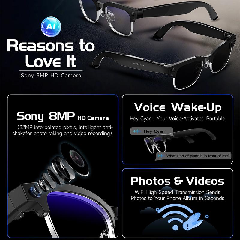 The Future of Technology: Exploring New 800W 4K UHD Camera Smart AI Glasses Recording Videos Photo Recognition Al Voice Translation 290mAh Bluetooth Smart Glasses's Innovations