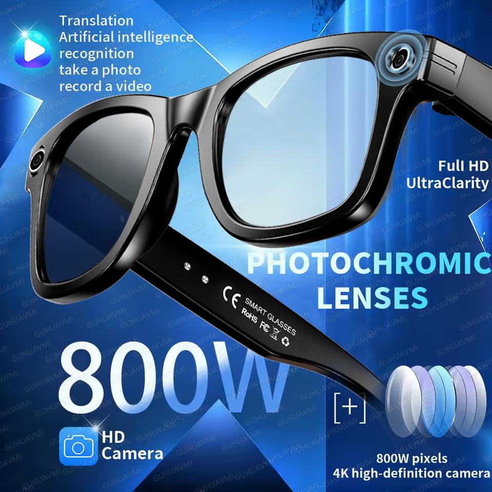 The Future of Technology: Exploring New Smart Glasses 8MP HD Camera AI Glasses Camera Photo Video Recording Translation Waterproof Anti-blue Camera Glasses Man Wome's Innovations