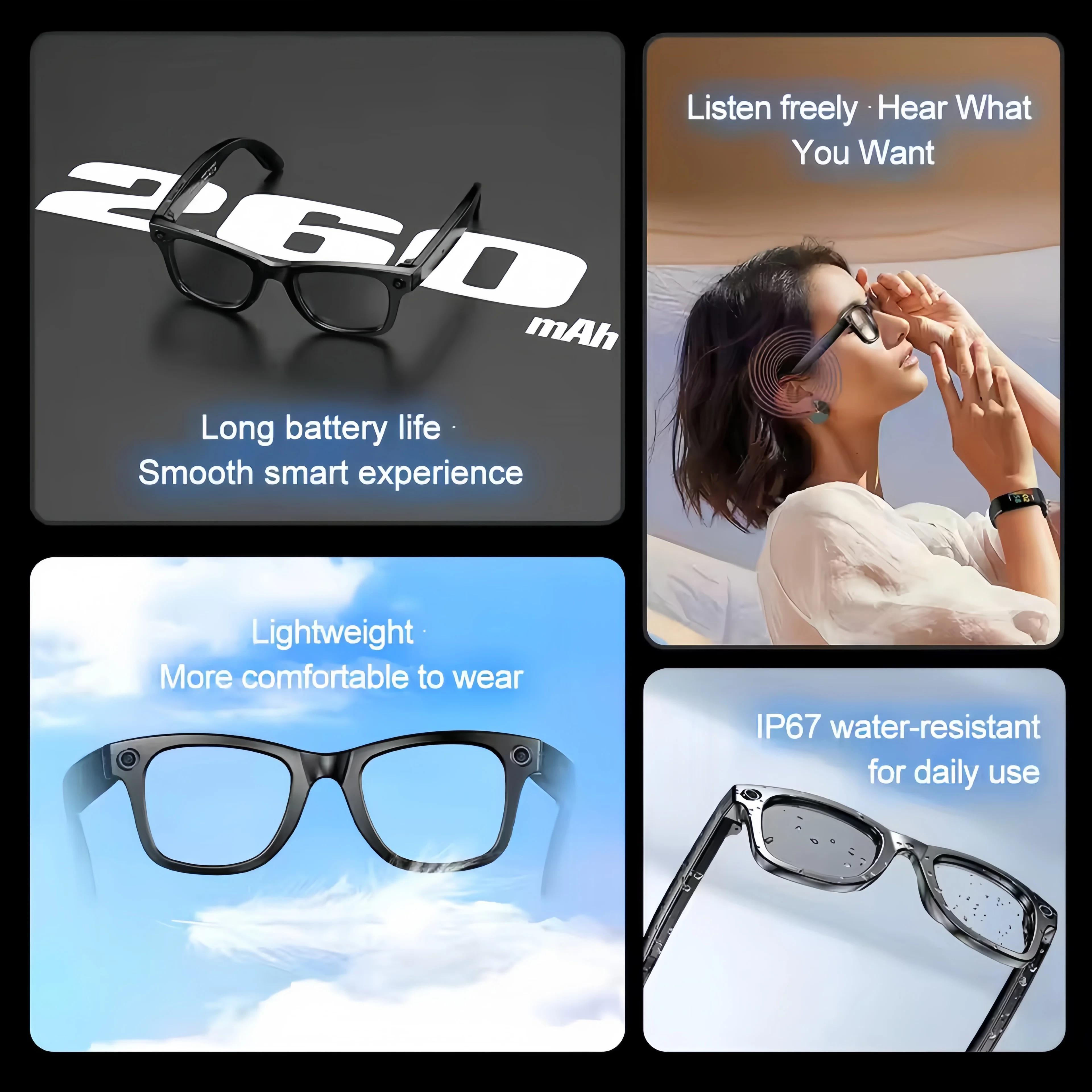 Why 2025  Smart  Sunglasses ai smart glasses with Camera Video 8MP Translation  Bluetooth Call Music Play Men Women  Recording 100+ is Changing the Game in 2024