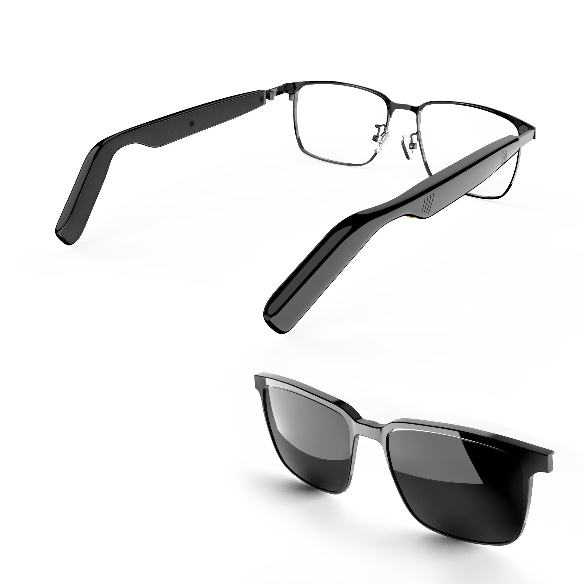 SG-20 All-in-One Smart Glasses Sunglasses & Clear Lenses Combo with Bluetooth Waterproof Sunglass Dual Mic Noise Cancellation