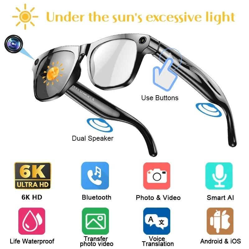 Expert Review: Is 6K HD AI Smart Glasses Photochromic Multifunction Bluetooth Calling Voice Assistant Music Player Translate Camera 2026 Worth the Investment?