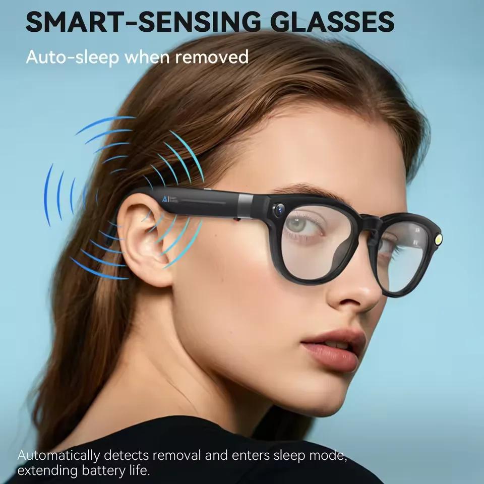 Smart Glasses with AI 8K HD Technology, For Men and Women, featuring Chat Functionality, 800MP Camera, Bluetooth Calling, AI Translation, Voice Assistant Control, Sunglasses Design, Perfect for Women, 2026