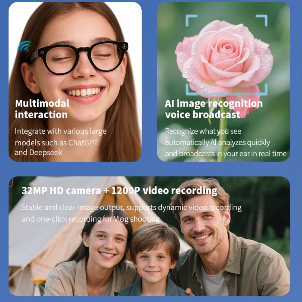 Why AI  Camera Intelligent Recognition Voice Call Noise Reduction Sunglasses 1080p HD Mini Camera Glasses Sports DVR Monitoring is Changing the Game in 2024