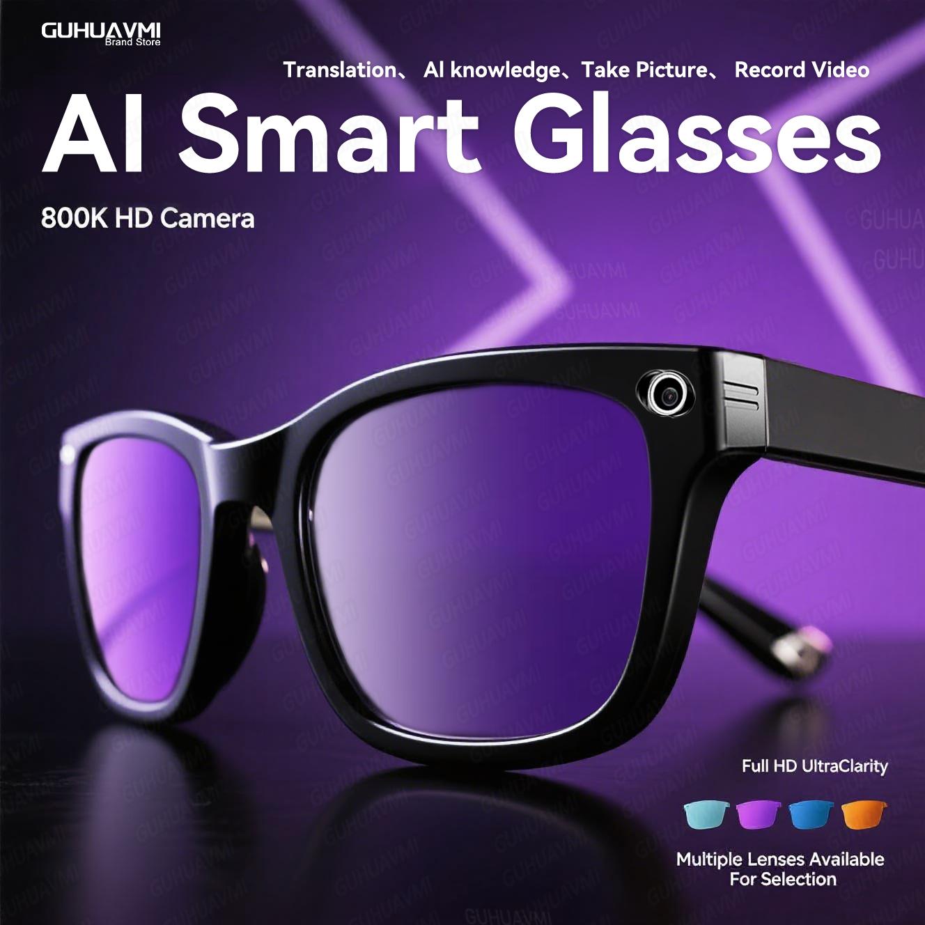 The Future of Technology: Exploring 2025 Brand New 8MP Camera Glasses Color-Changing AI Smart Bluetooth Glasses Photo Video Recording Waterproof Call Smart Sunglass's Innovations
