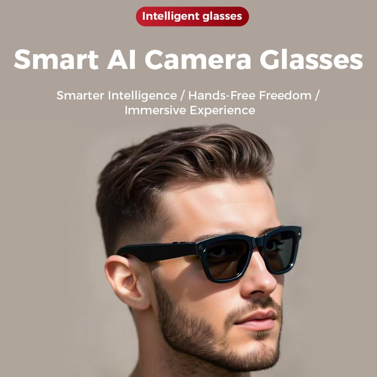 Discover the Revolutionary Features of New Smart Glasses AI Translation Bluetooth Call 1080P HD Camera Music Headphones Outdoor Sports Fashion Sunglasses For Men Women