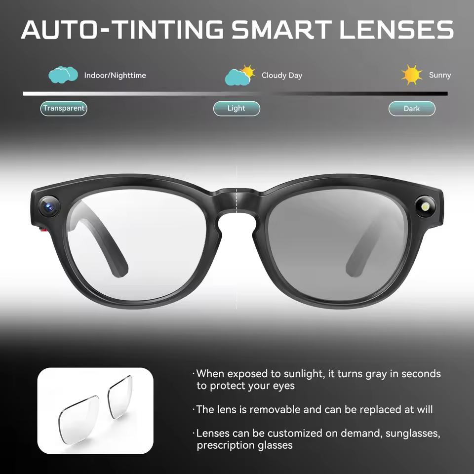 Why Smart glasses, new 1080P HD AI, GPT chat, 800MP camera, Bluetooth calling, 290mAh battery, WIFI transmission, waterproof, designed for men is Changing the Game in 2024