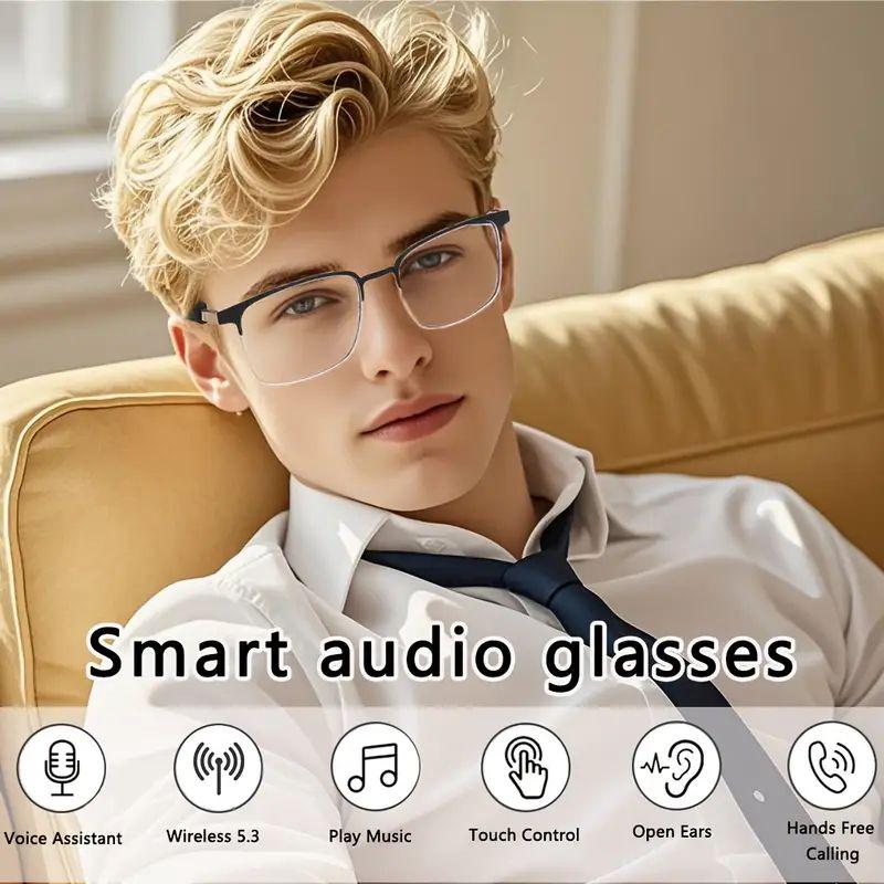 Smart glasses, app translation, color-changing lenses, high-definition voice calls, Hi-Fi music quality, open-ear audio glasses.
