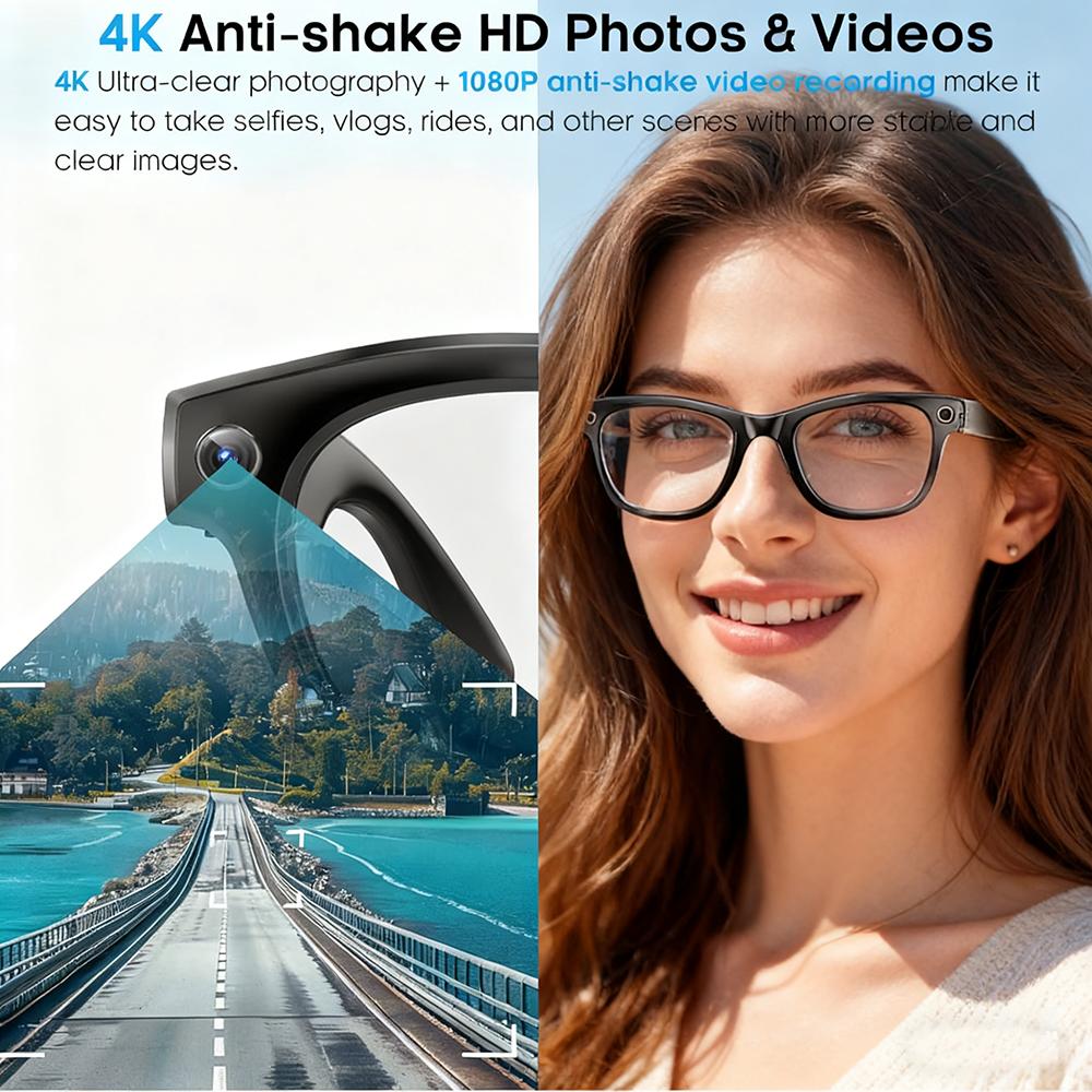 The Future of Technology: Exploring Smart Glasses, 800W Camera, For Women, Video Recording, AI Photo Recognition, Eyewear, Earphones, Call Translation, Voice Sunglasses, For Men's Innovations