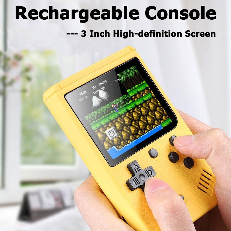 5 Color 500 Games Video Console Mini Portable 8-bit Handheld Game Player Retro AV Out LCD Gaming Consoles with Controller for TV