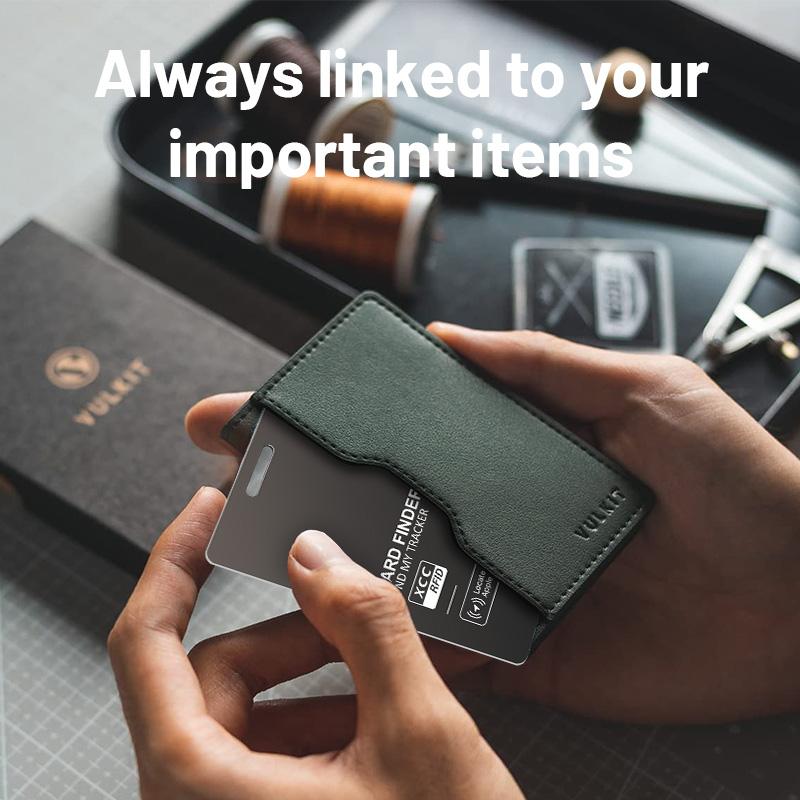 Smart Wallet Tracker Card, compatible with Apple iOS, features wireless charging, key finder, bag tracker, Bluetooth and GPS functionality